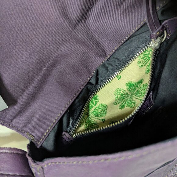 NWT Lucky Brand Stash Purple Leather Crossbody Purse - Picture 9 of 11